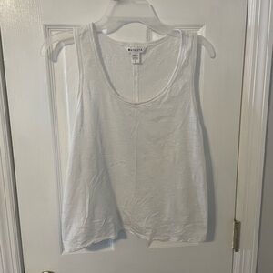 White Semi Cropped Athleta Tank Top